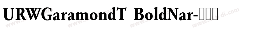URWGaramondT BoldNar字体转换